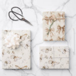 Feuille De Papier Cadeau Papillons de beurre chic crème Anniversaire<br><div class="desc">Papillons de beurre chic crème Anniversaire ou Baby Shower de mariage</div>