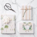 Feuille De Papier Cadeau Par-Tee à Palm Springs | Enterrement de vie de jeu<br><div class="desc">Emballez vos cadeaux avec style avec ce papier d'emballage Golf Bachelorette. Avec des dessins aquarelles chic de palmiers, de balles de golf, de clubs, de champagne et d'un blason de golf, ce papier est la touche finale parfaite pour les cadeaux de bienvenue, les cadeaux de demoiselles d'honneur ou les faveurs...</div>