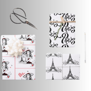 Feuille De Papier Cadeau Paris Lover Trio
