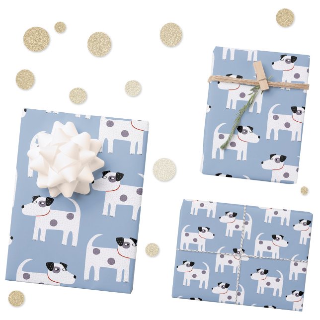 Feuille De Papier Cadeau Parson Jack Russell Terrier Dog (Parson Jack Russell terrier dog pattern gift wrapping paper )