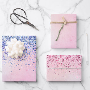 Feuille De Papier Cadeau Parties scintillant Ombre bleu violet