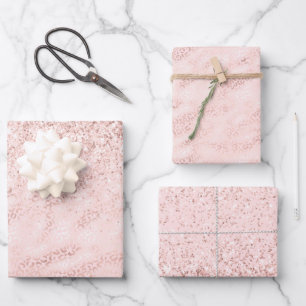 Feuille De Papier Cadeau Parties scintillant Ombre Empreinte de léopard de