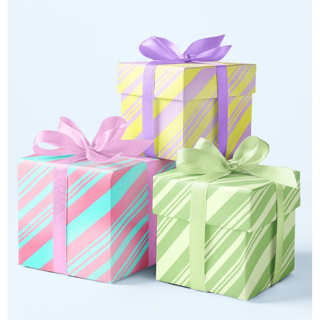 Feuille De Papier Cadeau Pastel Blush rose Bleu Bleu Lavande Vert Pâques (Créateur téléchargé)