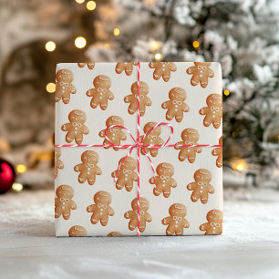 Feuille De Papier Cadeau Pastel Gingerbread Homme Cocoa Mug Noël