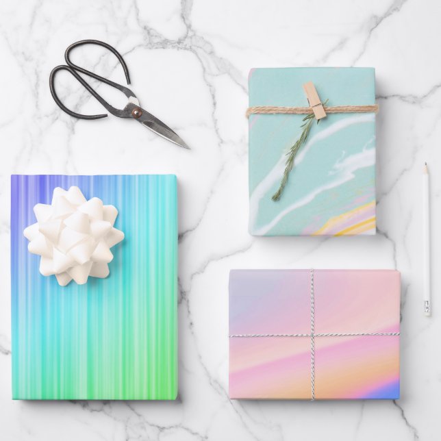 Feuille De Papier Cadeau Pastel motifs (Recto)