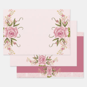 Feuille De Papier Cadeau Pastel Pink Double Jumeau Jumeau Jumeau Jumeau
