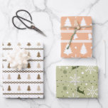 Feuille De Papier Cadeau Pastels Green white Christmas Tree Snowflakes Set<br><div class="desc">Ajoutez une touche douce et fantaisiste à vos cadeaux de vacances avec ce jeu de papier enveloppant Pastels Green and White Christmas Tree & Snowflakes ! 🎄 ❄️ Ce papier d'emballage présente de délicats flocons de neige et de charmants arbres de Noël dans les tons vert pastel et blanc, parfaits...</div>