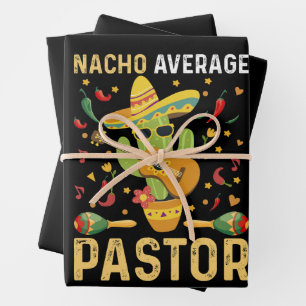 Feuille De Papier Cadeau Pasteur religieux moyen Nacho Cinco De May