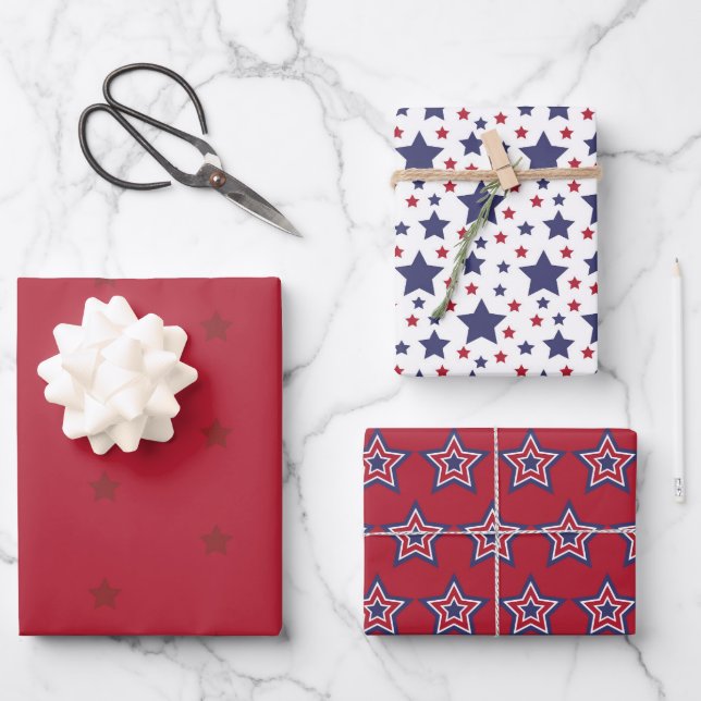 Feuille De Papier Cadeau Patriotique  (Recto)