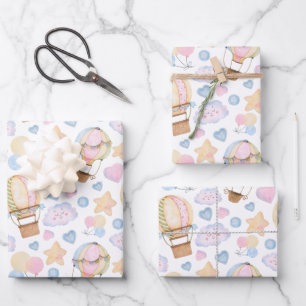 Feuille De Papier Cadeau Patters de Whimsical Watercolor