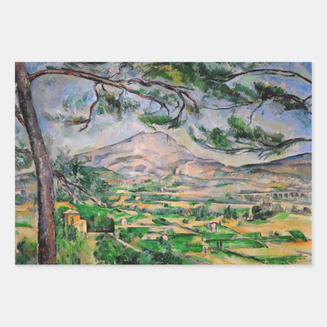 Feuille De Papier Cadeau Paul Cezanne - Mont Sainte-Victoire et Grand Pin (Devant)