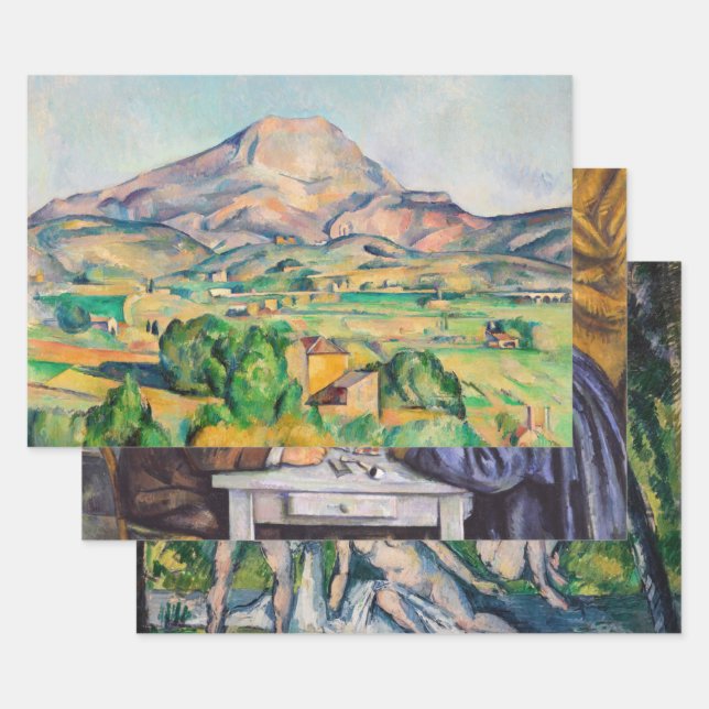 Feuille De Papier Cadeau Paul Cezanne - Sélection de chefs-d'oeuvre (Lot)