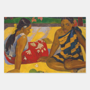 Feuille De Papier Cadeau Paul Gauguin - Femmes tahitiennes / Parau Api