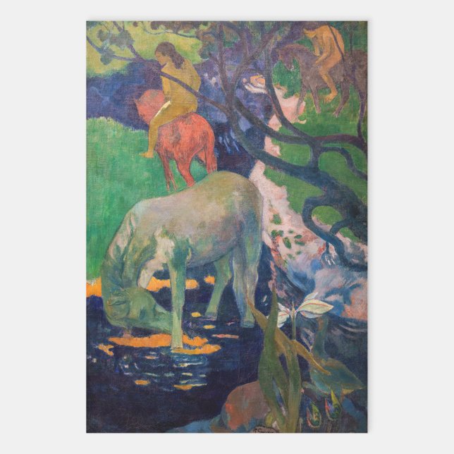 Feuille De Papier Cadeau Paul Gauguin - Le Cheval Blanc (Créateur téléchargé)