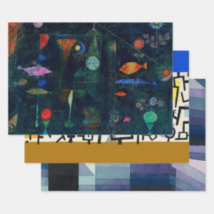 Feuille De Papier Cadeau Paul Klee Fish Magic Peinture Abstraite Art graphi