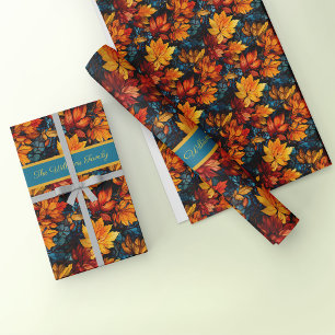 Feuille De Papier Cadeau Paysage festif en pleine explosion Nom personnalis