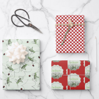 Feuille De Papier Cadeau Peek-a-Boo Grasshopper 1ère fête de pique-nique