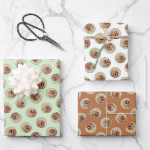 Feuille De Papier Cadeau Peinture Briard Tawny Black Overlay Cute Dog Art