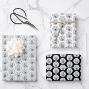 Feuille De Papier Cadeau Peinture de Bouvier des Flandres - Art original de