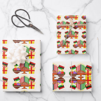 Feuille De Papier Cadeau Peinture de table Kwanzaa
