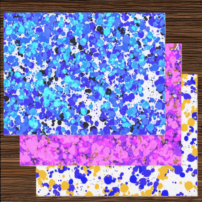 Feuille De Papier Cadeau Peinture Éclaboussée  (Créateur téléchargé)