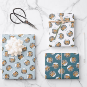 Feuille De Papier Cadeau Peinture finlandaise Spitz Seashore Peinture Chien