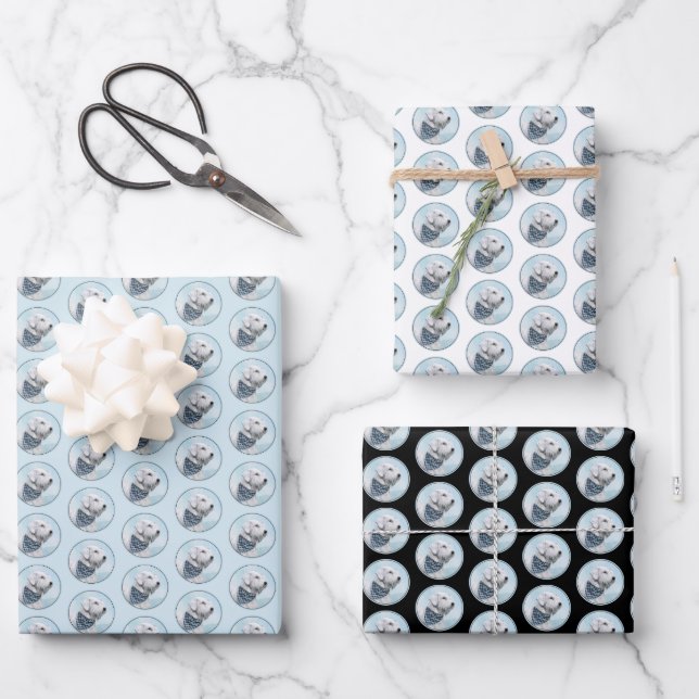 Feuille De Papier Cadeau Peinture Sealyham Terrier - Cute Original Chien Ar (Recto)