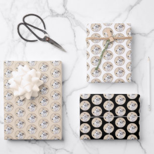 Feuille De Papier Cadeau Peinture Whippet - Jolie art original chien