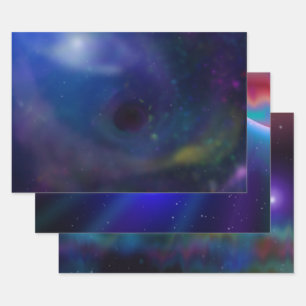 Feuille De Papier Cadeau Peintures numériques spatiales