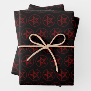 Feuille De Papier Cadeau Pentagram Red Devil