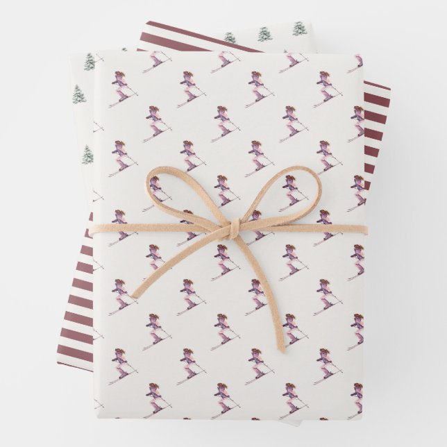Feuille De Papier Cadeau PENTES D'HIVER Vacances (En situation)