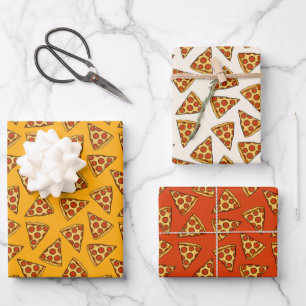 Feuille De Papier Cadeau Pepperoni Pizza Motif