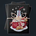 Feuille De Papier Cadeau Père Noël Christmas Milk and Cookies Latte Family<br><div class="desc">Père Noël Christmas Milk and Cookies Latte Family Xmas</div>