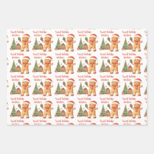 Feuille De Papier Cadeau Père Noël Gingpain homme Noël