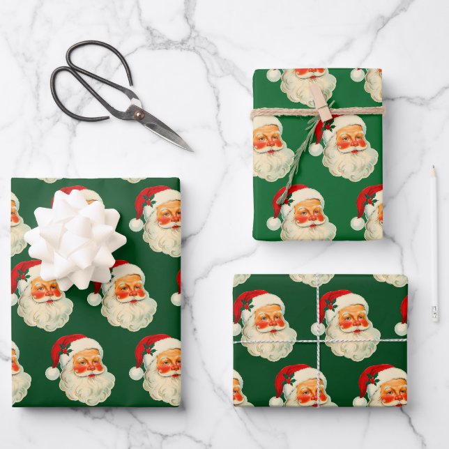 Feuille De Papier Cadeau Père Noël Noël (Recto)