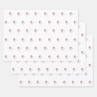 Feuille De Papier Cadeau Père Noël Paws - Thème du chien mou Noël