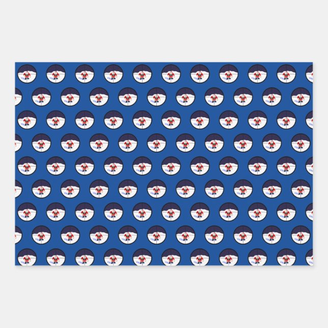 Feuille De Papier Cadeau père Noël Sniper  (Devant)