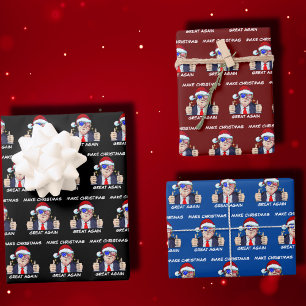 Feuille De Papier Cadeau Père Noël Trump redonne sa grandeur à Noël