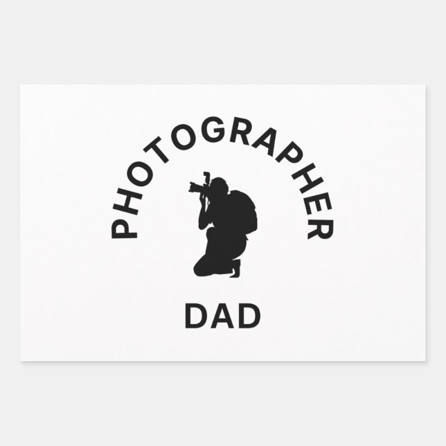 Feuille De Papier Cadeau Père photographe (Devant)