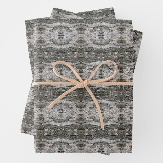 Feuille De Papier Cadeau Peril Tree Bark Patterned (En situation)