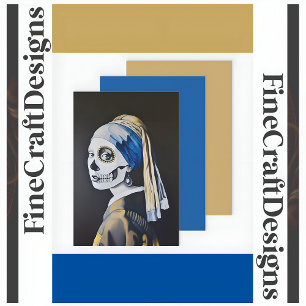 Feuille De Papier Cadeau Perle oreille Vermeer Vermeer Parodie Découpage L 