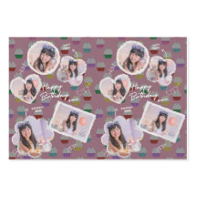 Personnalisable Happy Birthday Cupcake Photo Colla