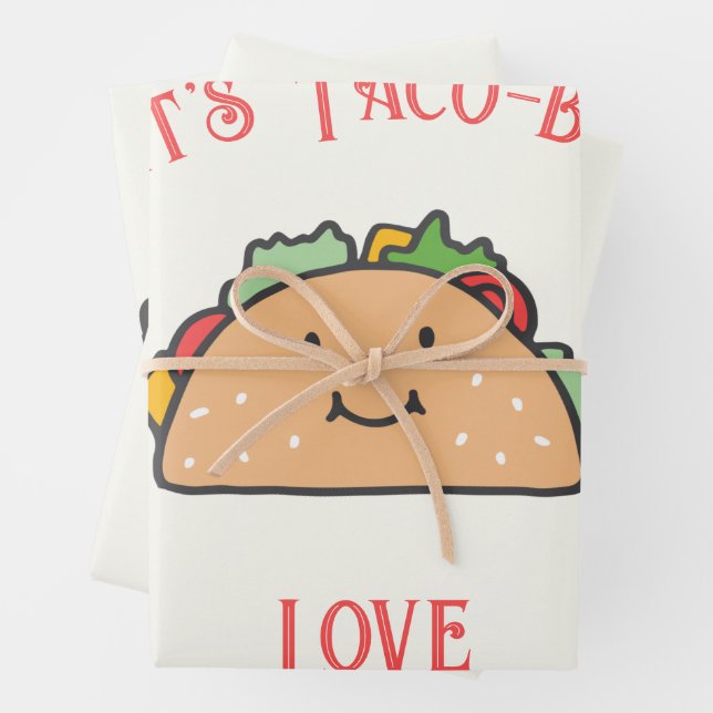 Feuille De Papier Cadeau Personnalisable Taco-bout-amour (En situation)