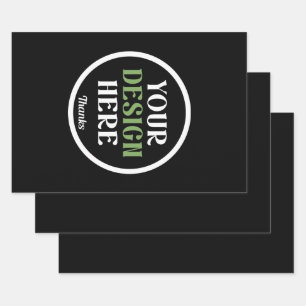 Feuille De Papier Cadeau personnalisé, unique, élégant et minimaliste kiss 