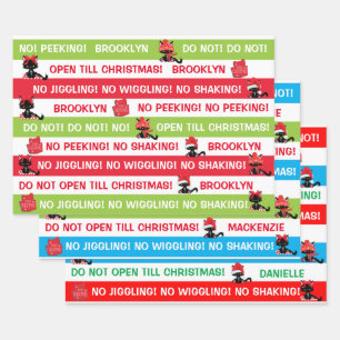 Feuille De Papier Cadeau Personnaliser Ne pas ouvrir avant Noël Cranky Cat
