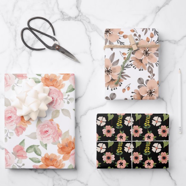 Feuille De Papier Cadeau Petal Blush & Bloom 3 (Recto)