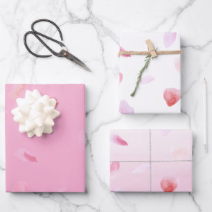 Feuille De Papier Cadeau Pétales de rose rose pêche florale Baby Shower