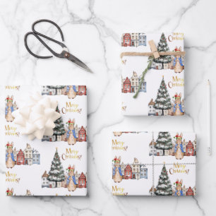 Feuille De Papier Cadeau Peter the Rabbit Christmas Shopping