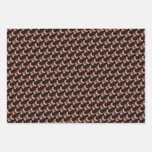 Feuille De Papier Cadeau Petit Bouledogue français mignon Animal de compagn