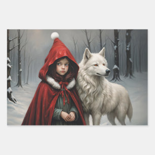 Feuille De Papier Cadeau Petit cadeau de Noël rouge